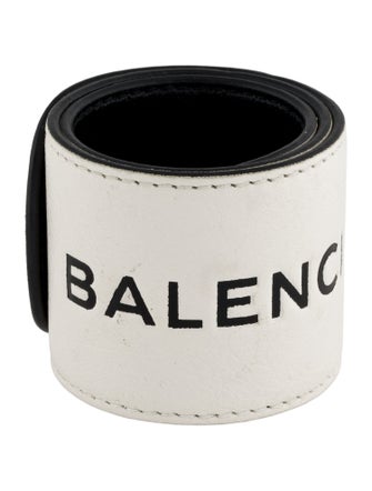 Balenciaga Leather Cycle Slap Bracelet