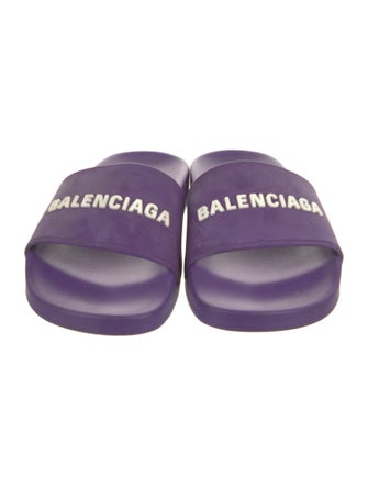 Balenciaga Rubber Graphic Print Slides