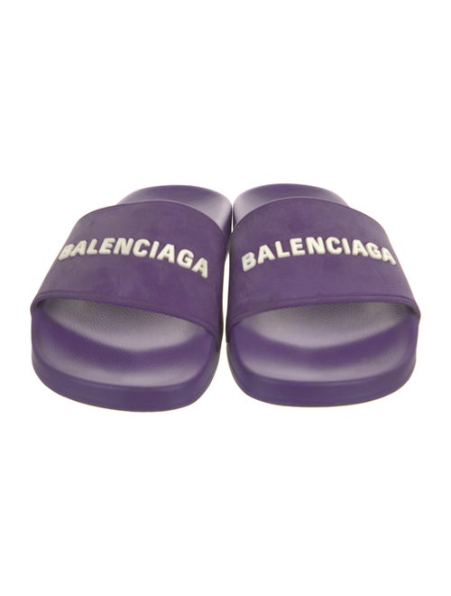 Balenciaga Rubber Graphic Print Slides