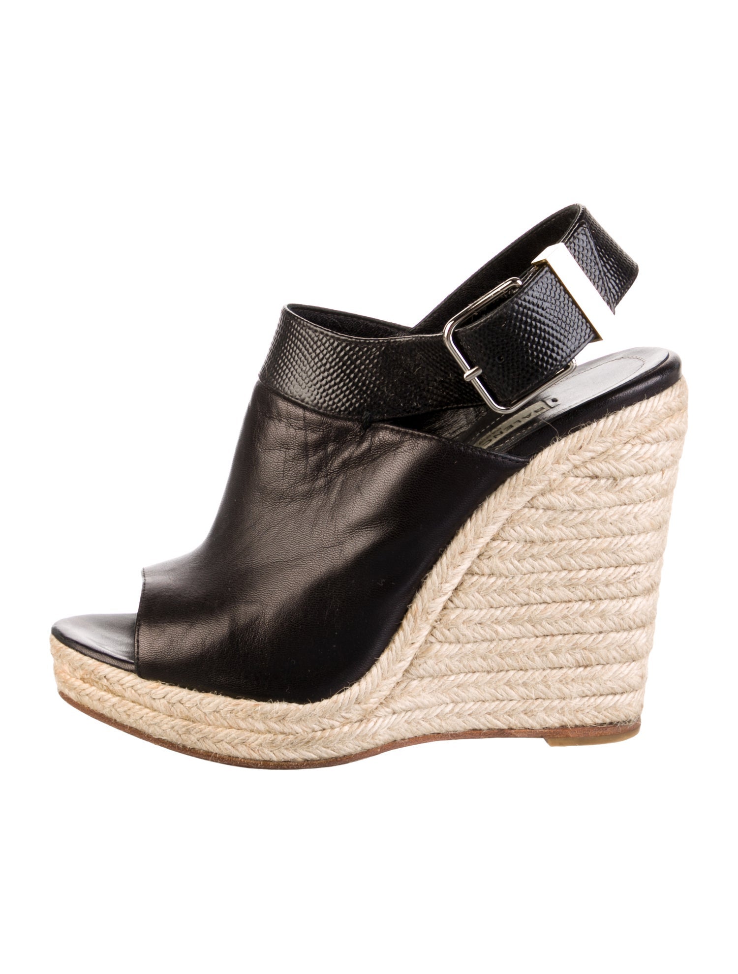 Balenciaga Leather Espadrilles