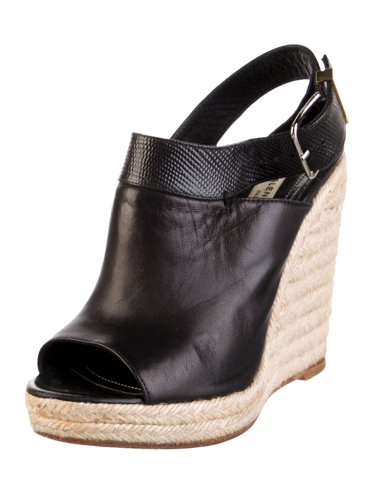 Balenciaga Leather Espadrilles