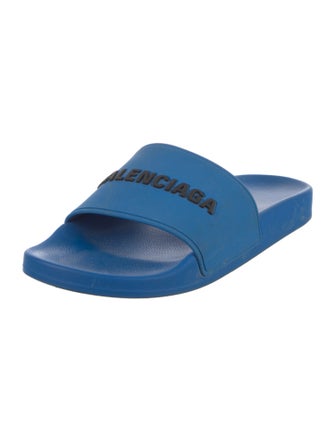 Balenciaga Rubber Graphic Print Slides