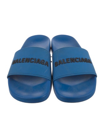 Balenciaga Rubber Graphic Print Slides