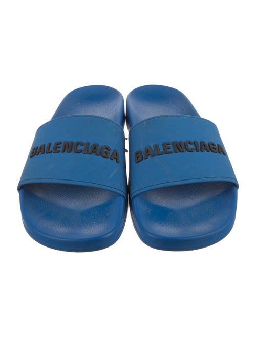 Balenciaga Rubber Graphic Print Slides