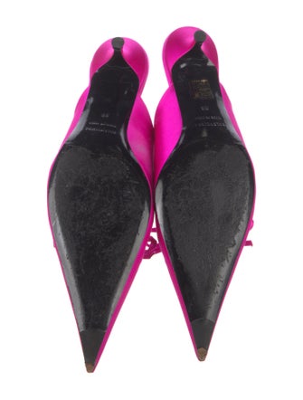 Balenciaga Satin Bow Accents Mules