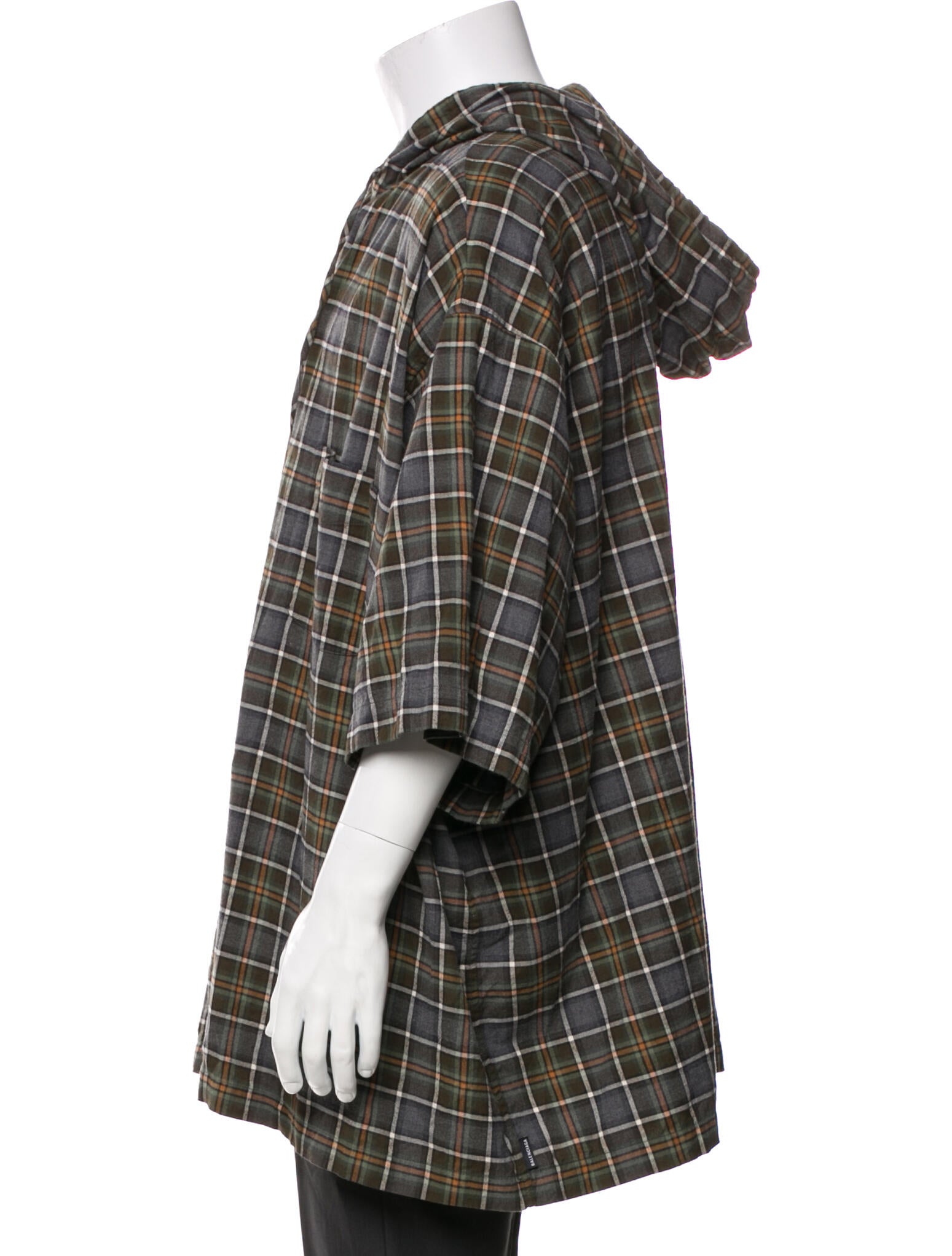 Balenciaga 2018 Plaid Print Parka