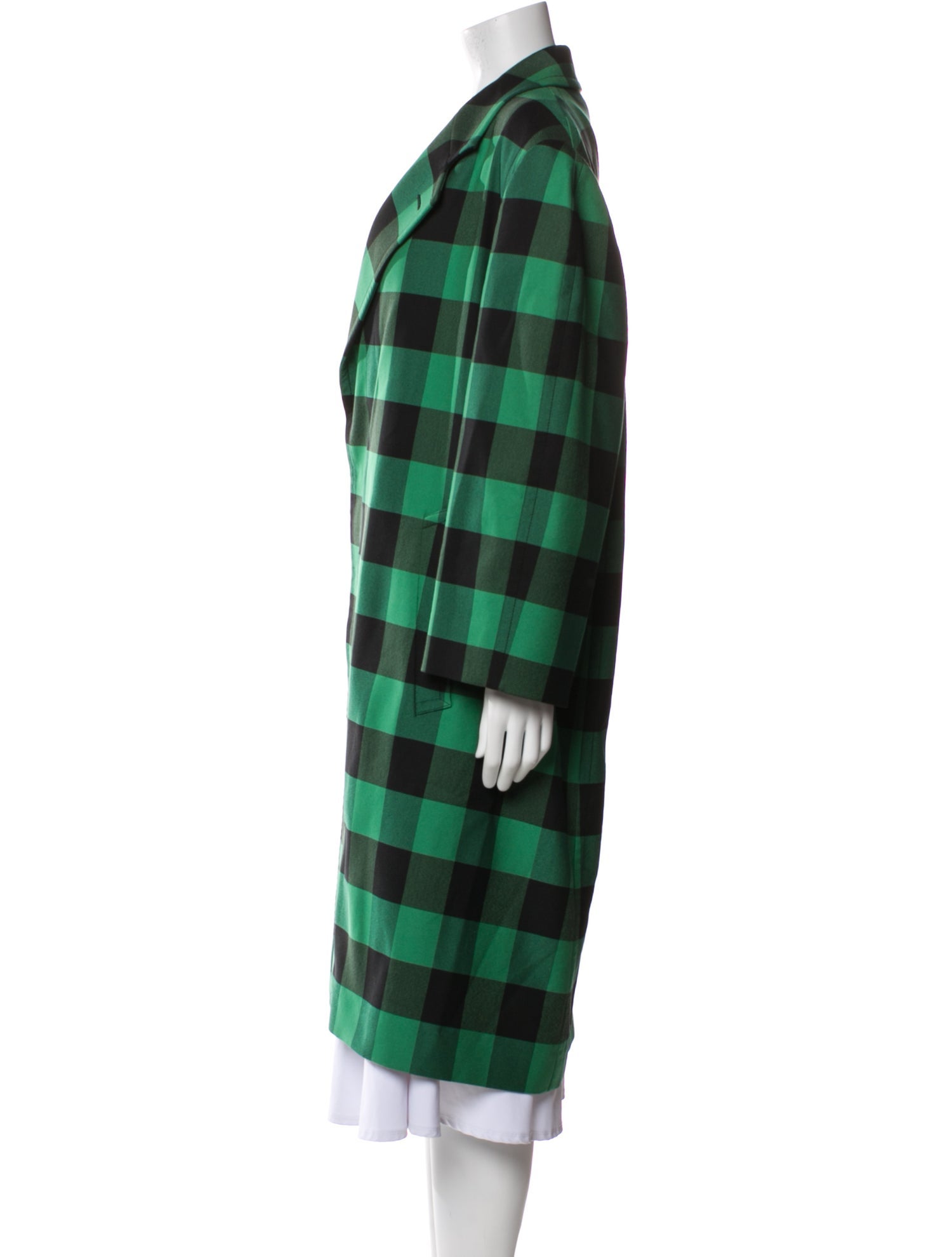 Balenciaga 2016 Plaid Print Coat