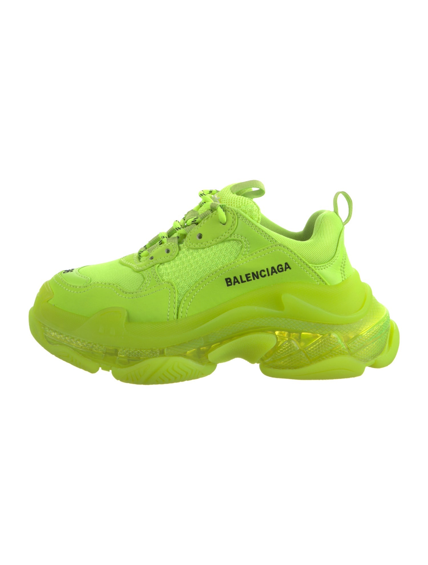 Balenciaga Triple S 'Clear Sole Fluo' Chunky Sneakers