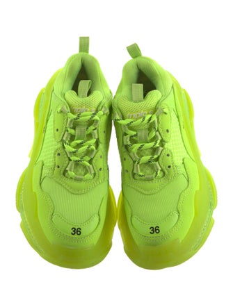 Balenciaga Triple S 'Clear Sole Fluo' Chunky Sneakers