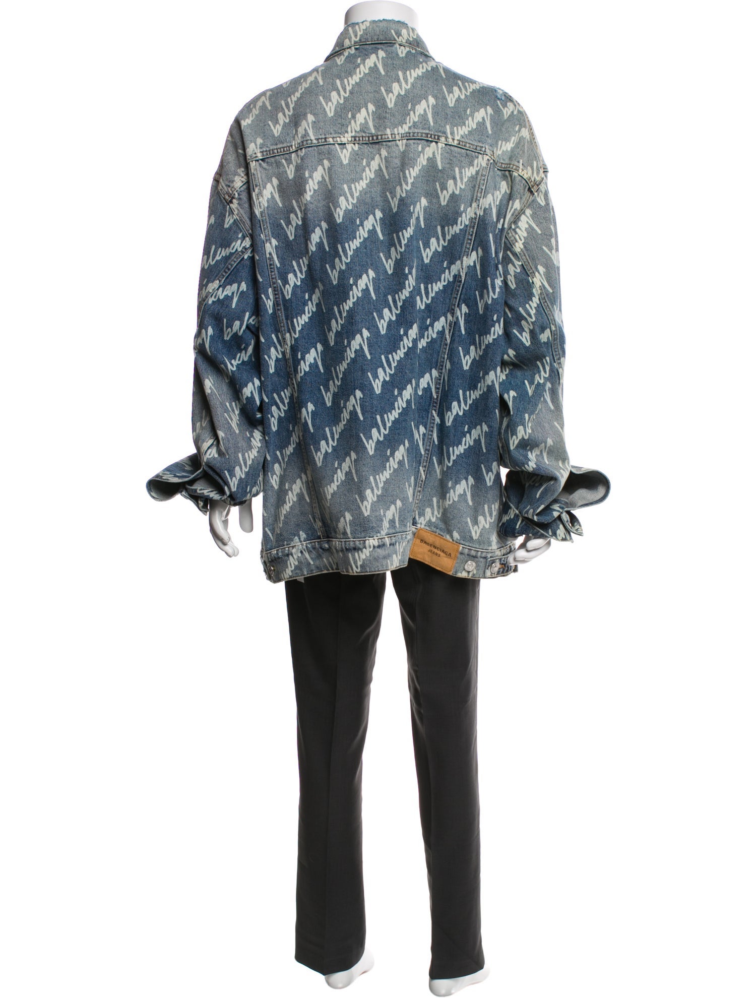 Balenciaga 2022 Signature Logo Denim Jacket