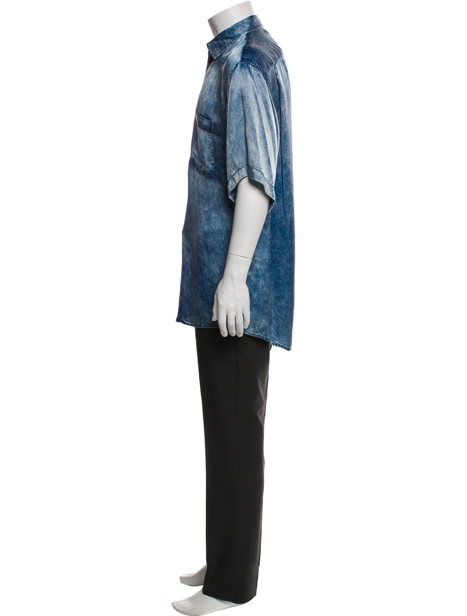 Balenciaga 2019 Tie-Dye Print Denim Shirt w/ Tags