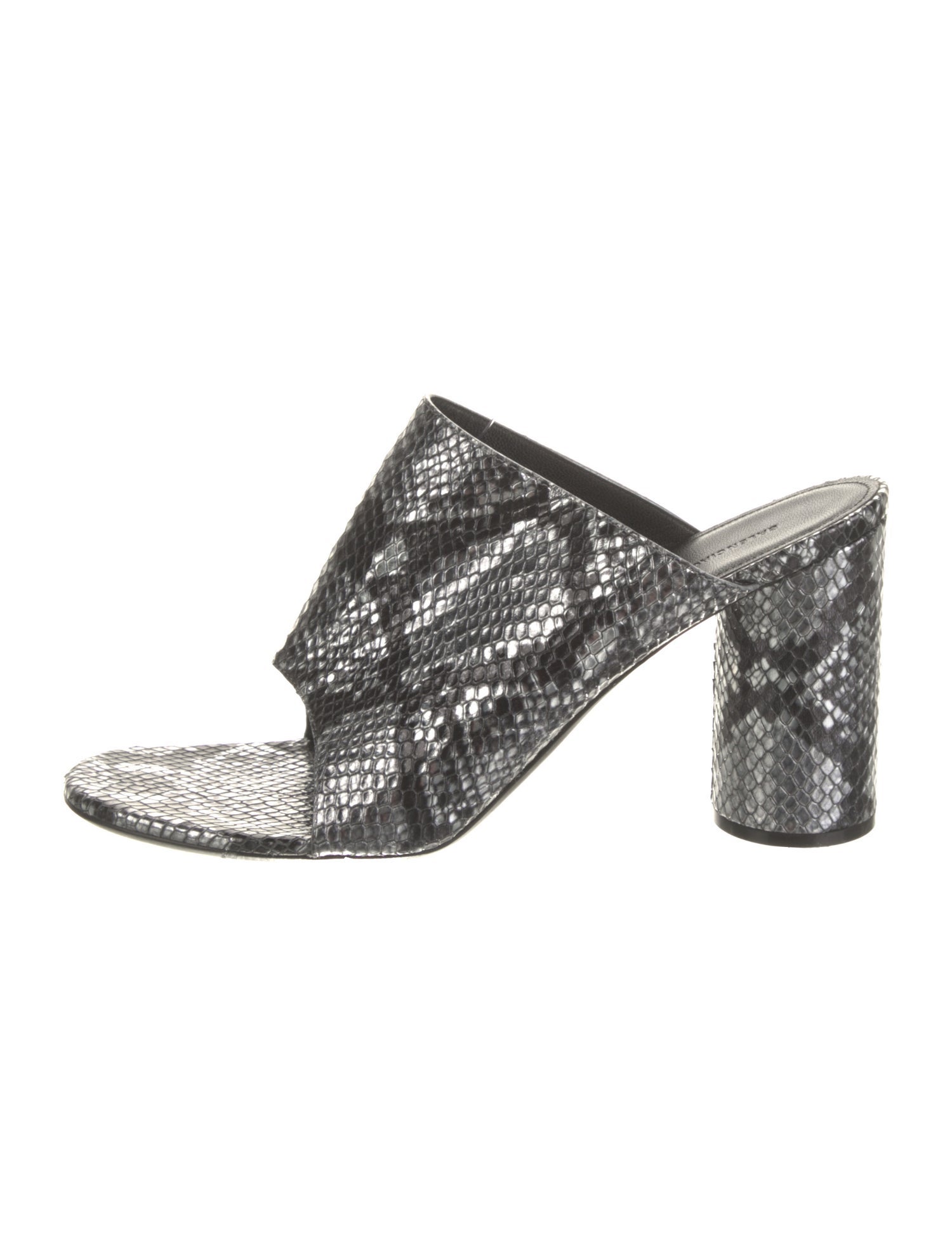 Balenciaga Leather Animal Print Slides