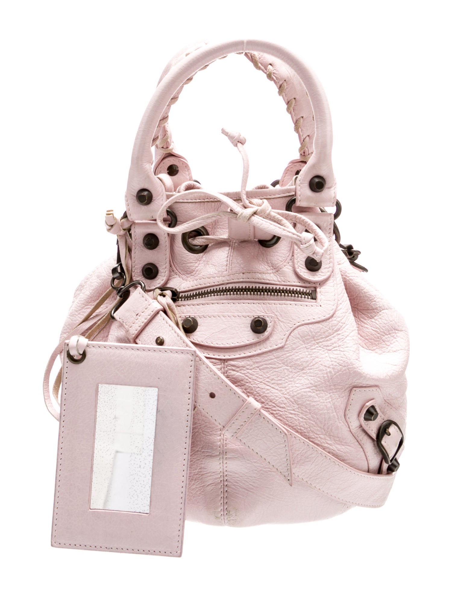 Balenciaga Leather Pompon Mini