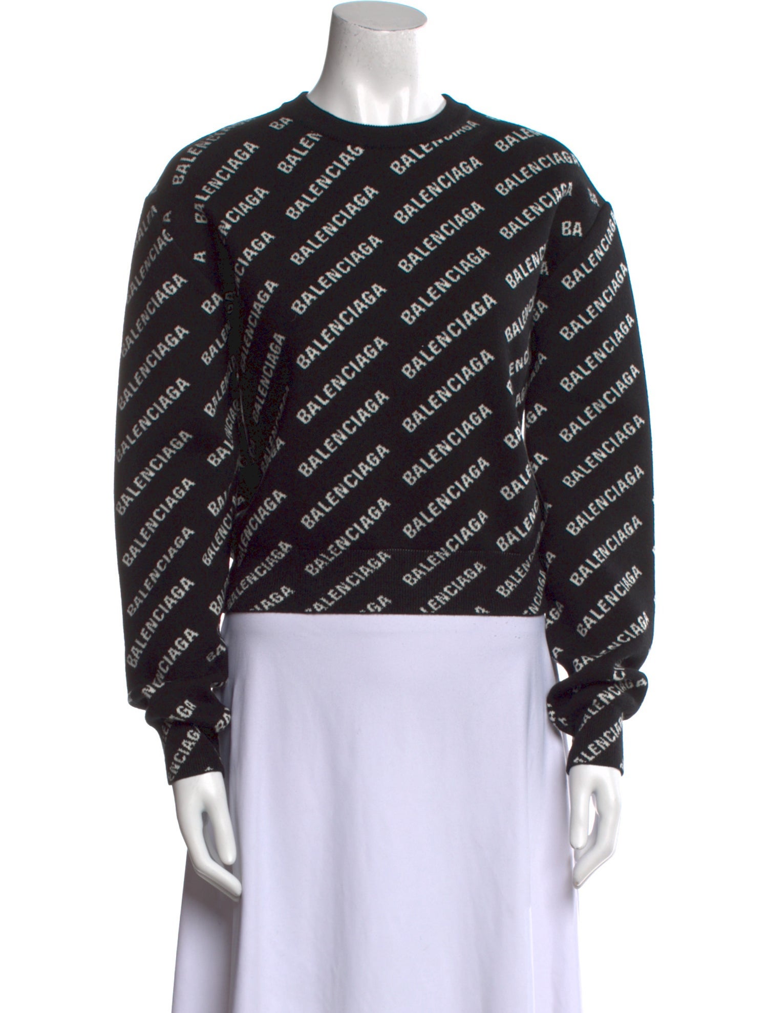 Balenciaga 2021 'All Over Logo' Sweater