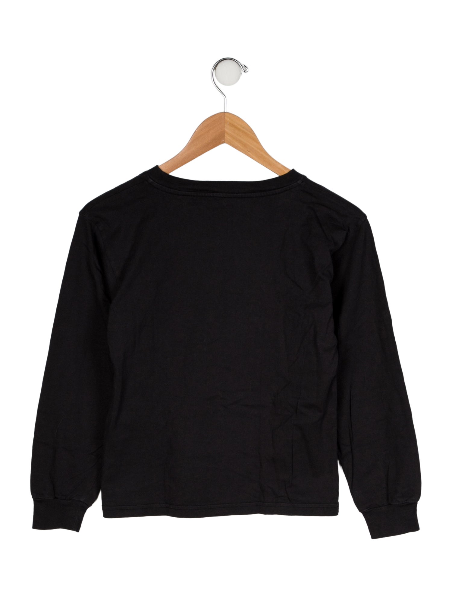 Balenciaga Girls' Logo Printed Long Sleeve Top