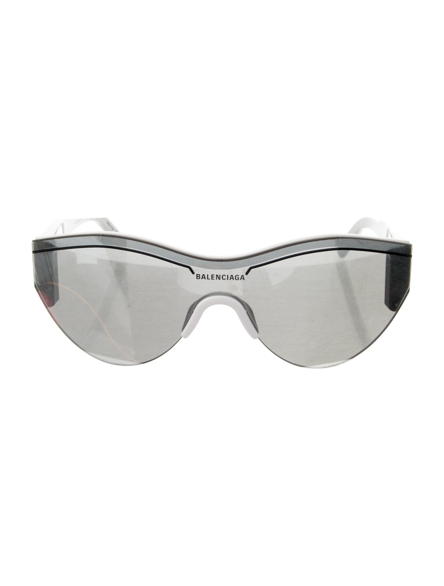 Balenciaga Shield Mirrored Sunglasses
