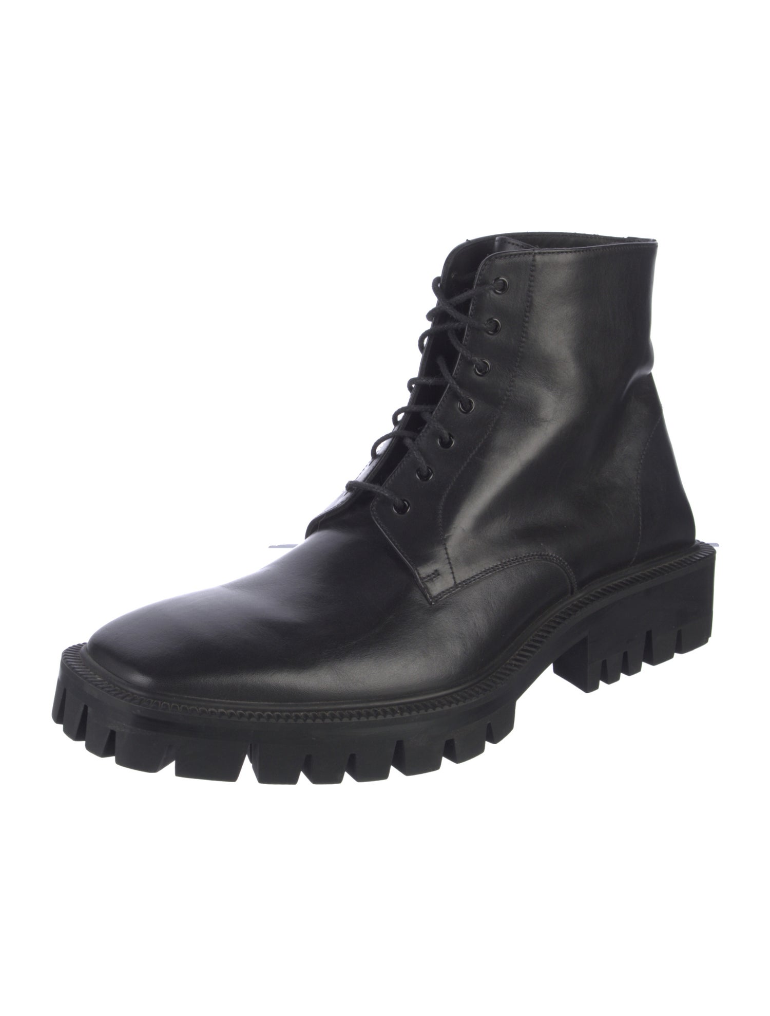 Balenciaga Leather Combat Boots