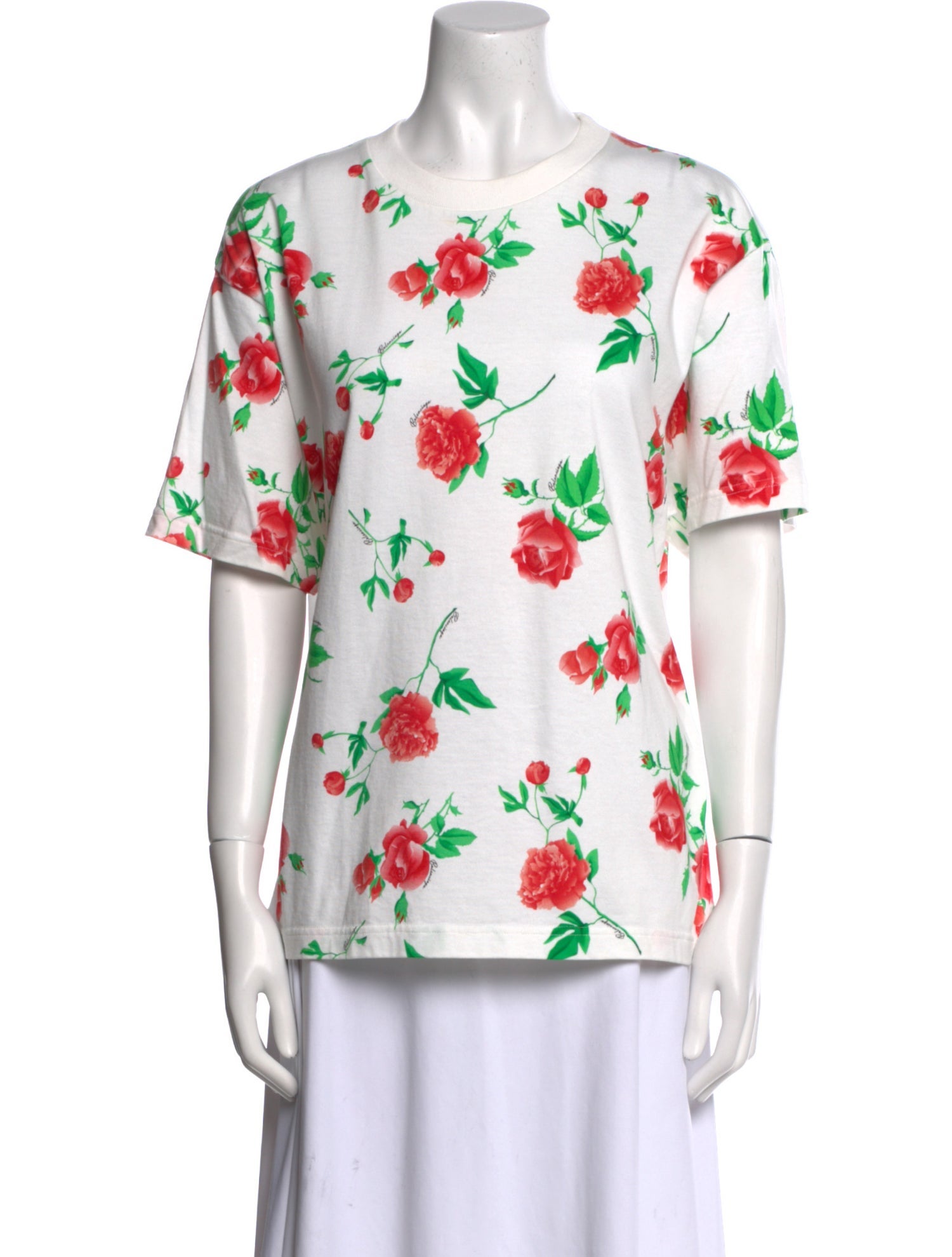 Balenciaga 2019 Floral Print T-Shirt