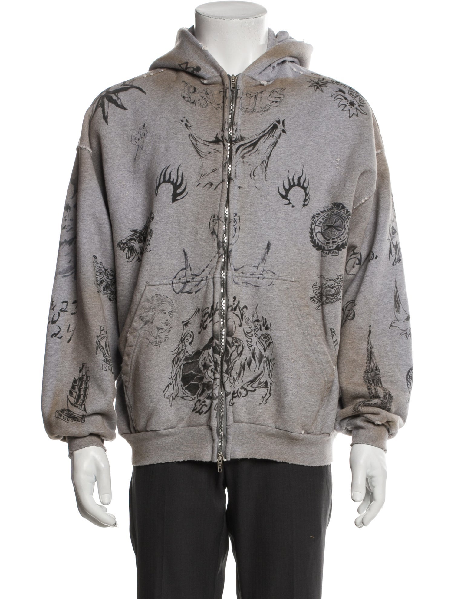 Balenciaga 2023 Graphic Print Hoodie