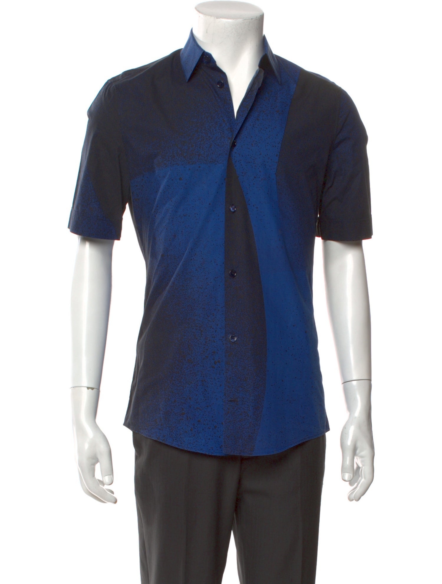 Balenciaga Colorblock Pattern Short Sleeve Shirt