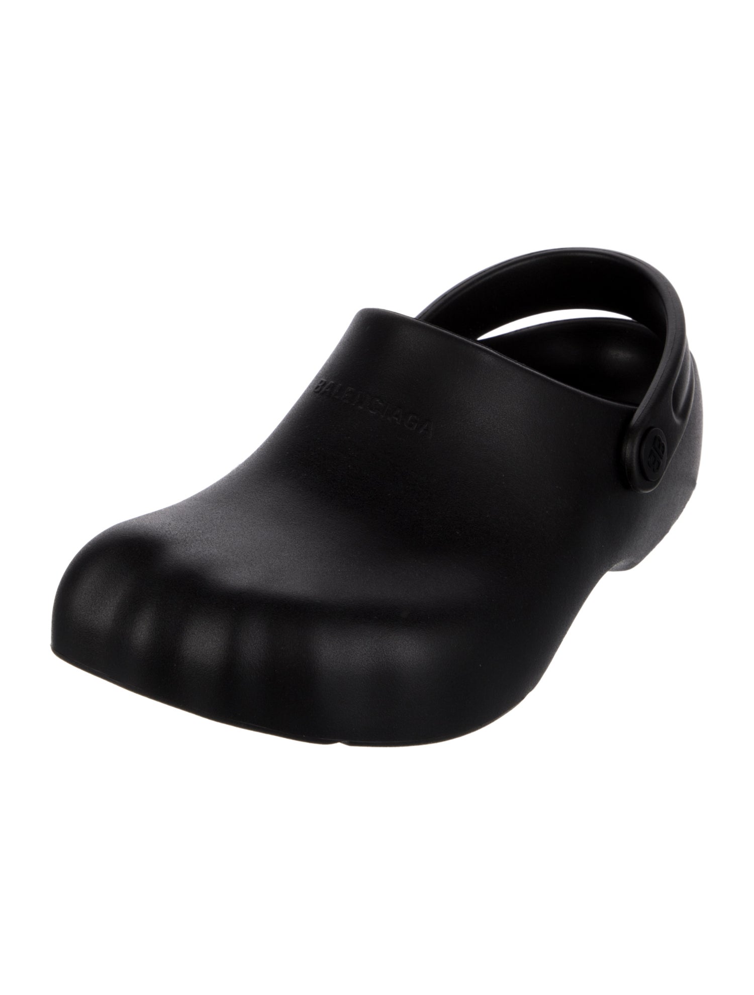 Balenciaga Signature Logo Rubber Slippers