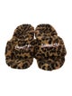 Balenciaga Faux Fur Animal Print Slides