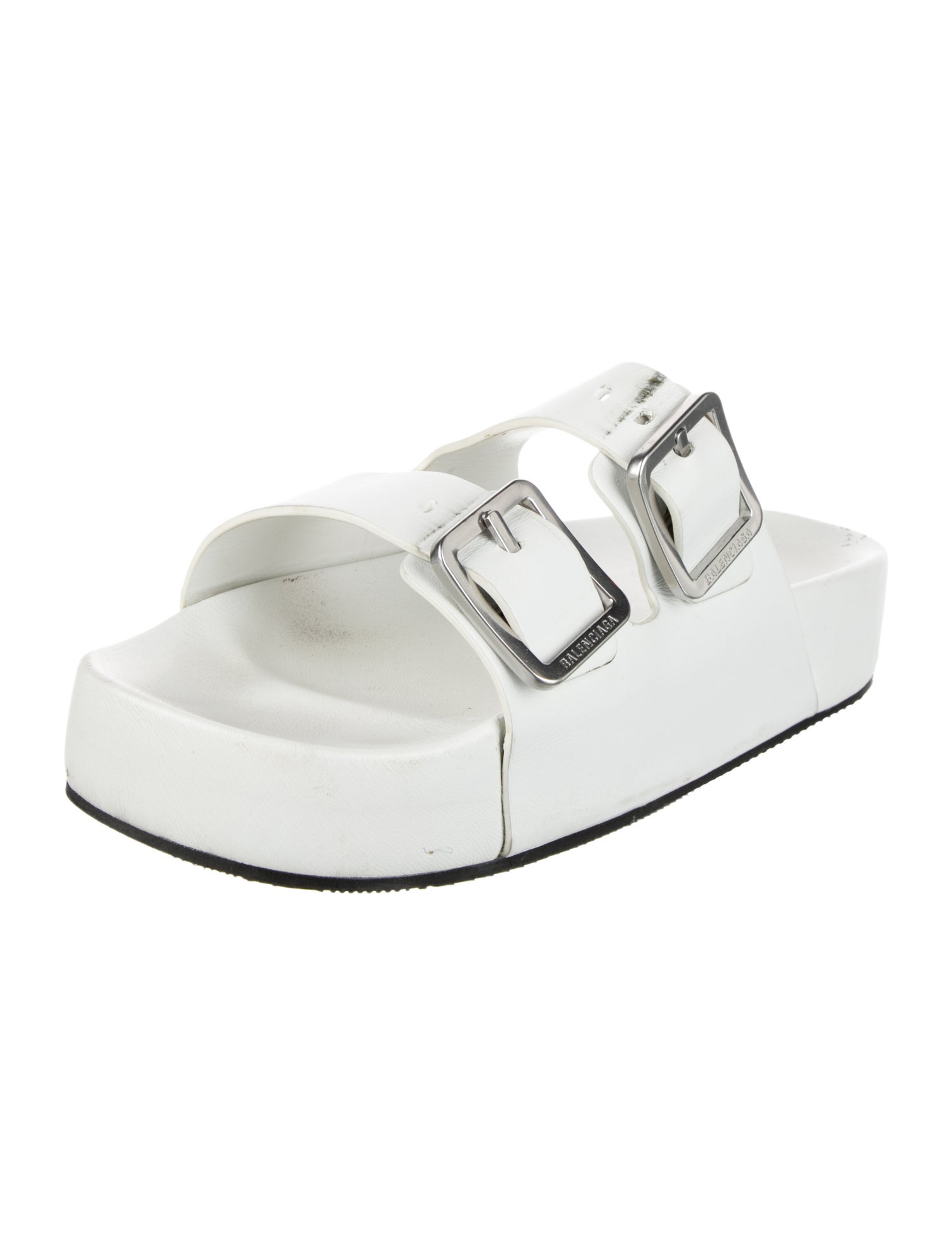 Balenciaga Leather Slides