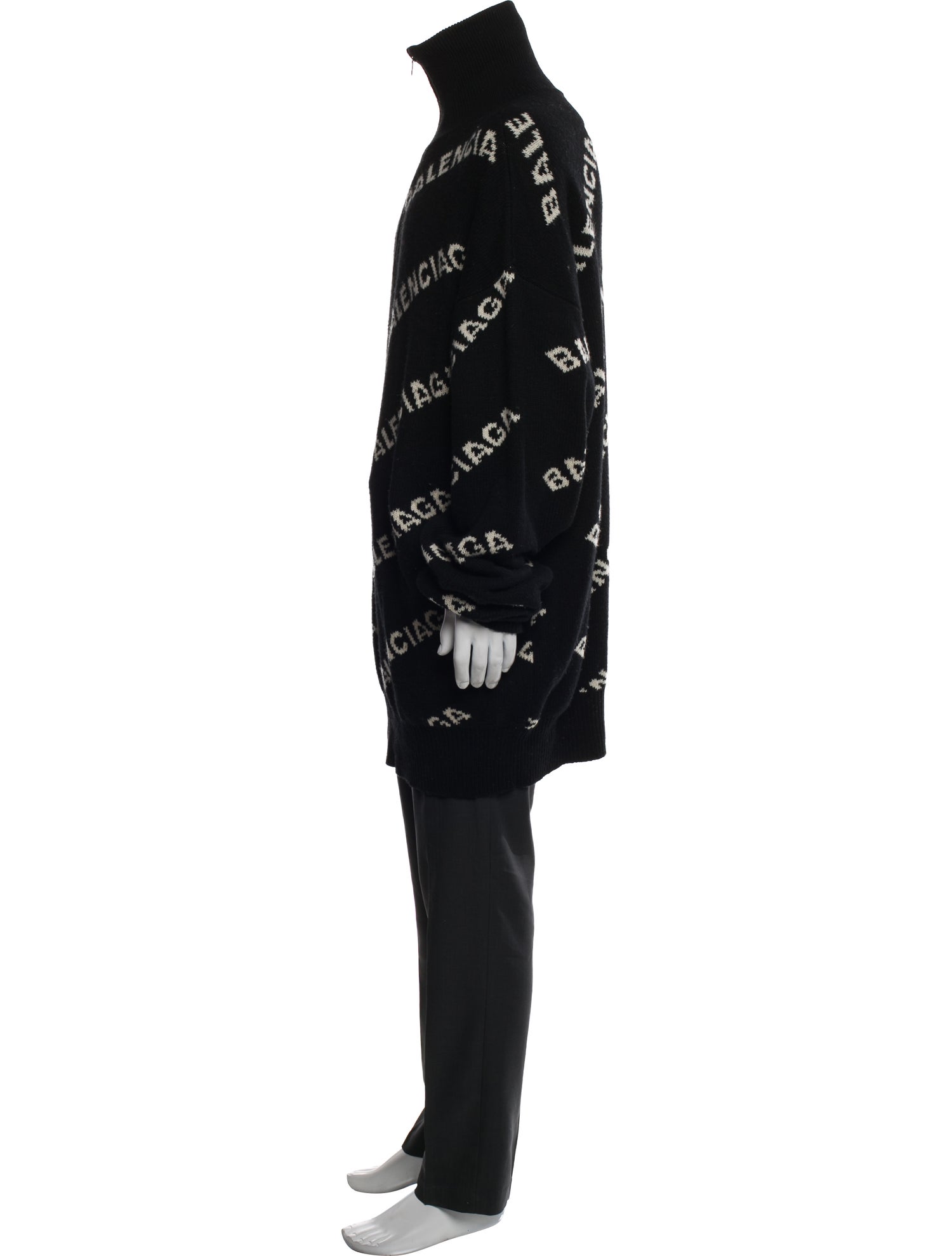 Balenciaga 2018 Signature Logo Cardigan