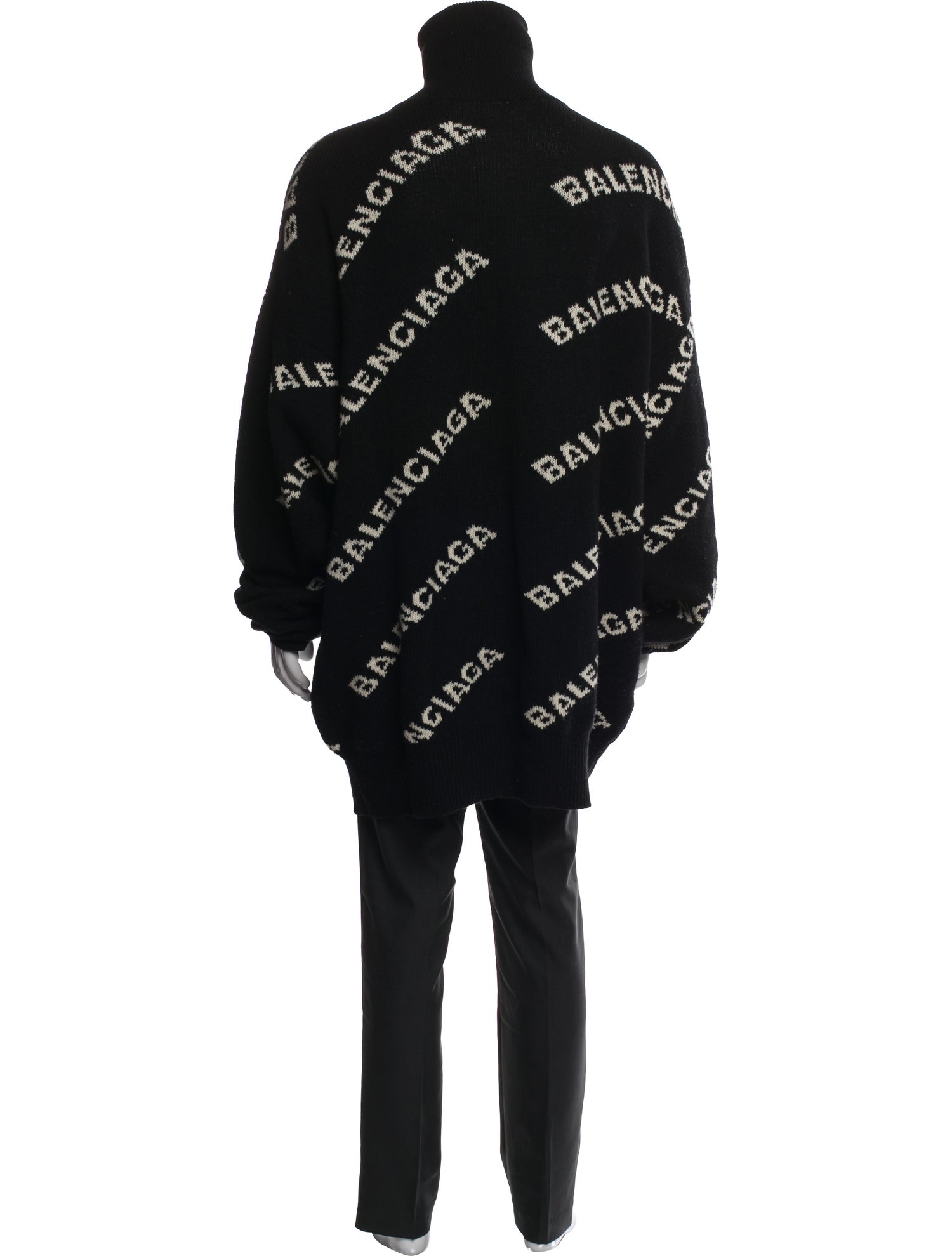 Balenciaga 2018 Signature Logo Cardigan
