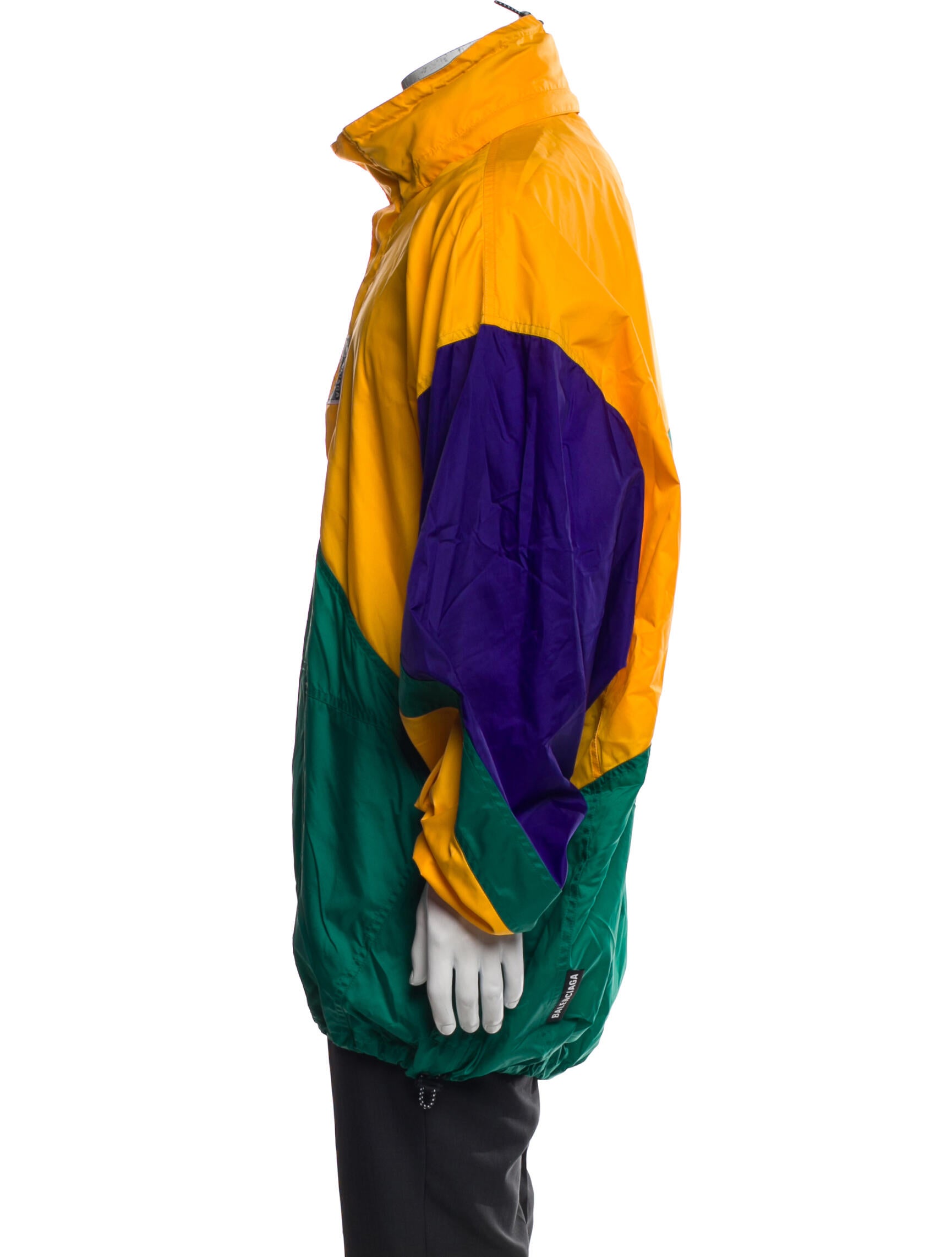 Balenciaga 2018 Colorblock Pattern Windbreaker