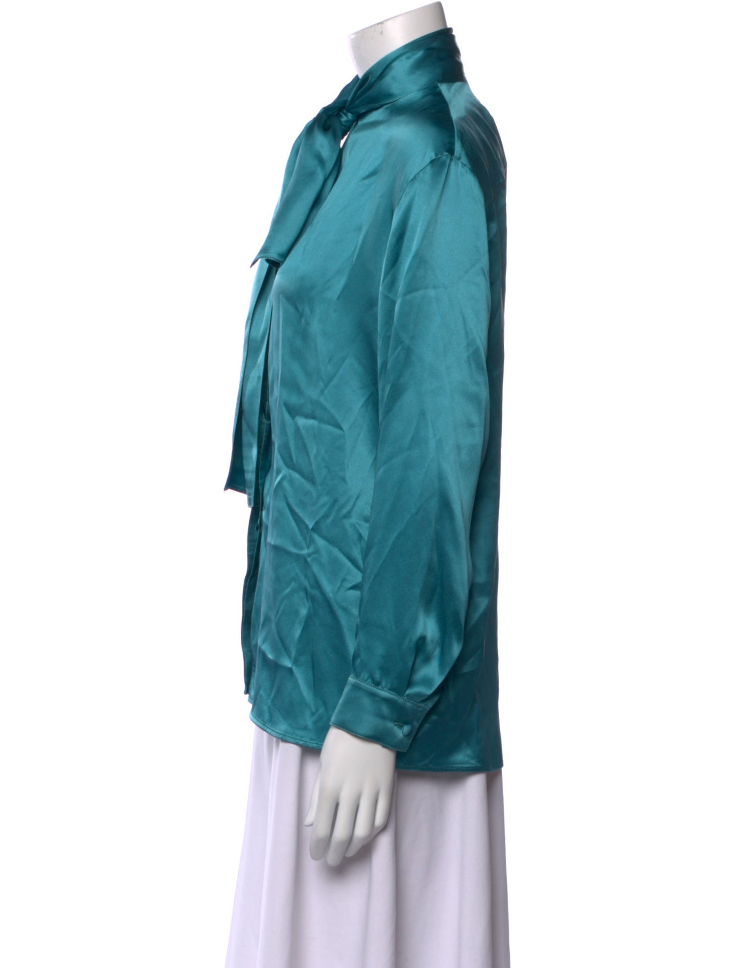 Balenciaga 2019 Silk Button-Up Top