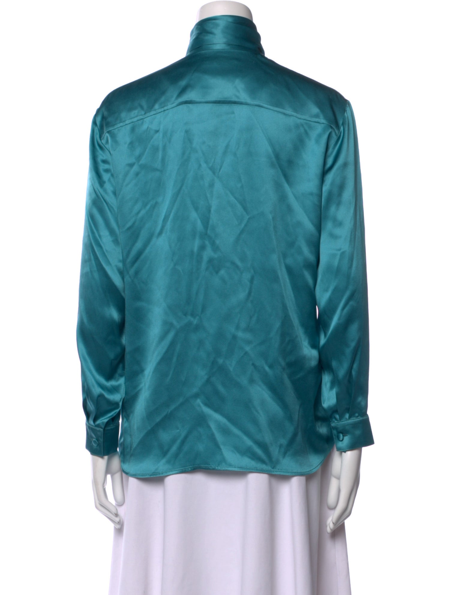 Balenciaga 2019 Silk Button-Up Top