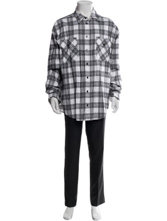 Balenciaga 2019 Plaid Print Shirt