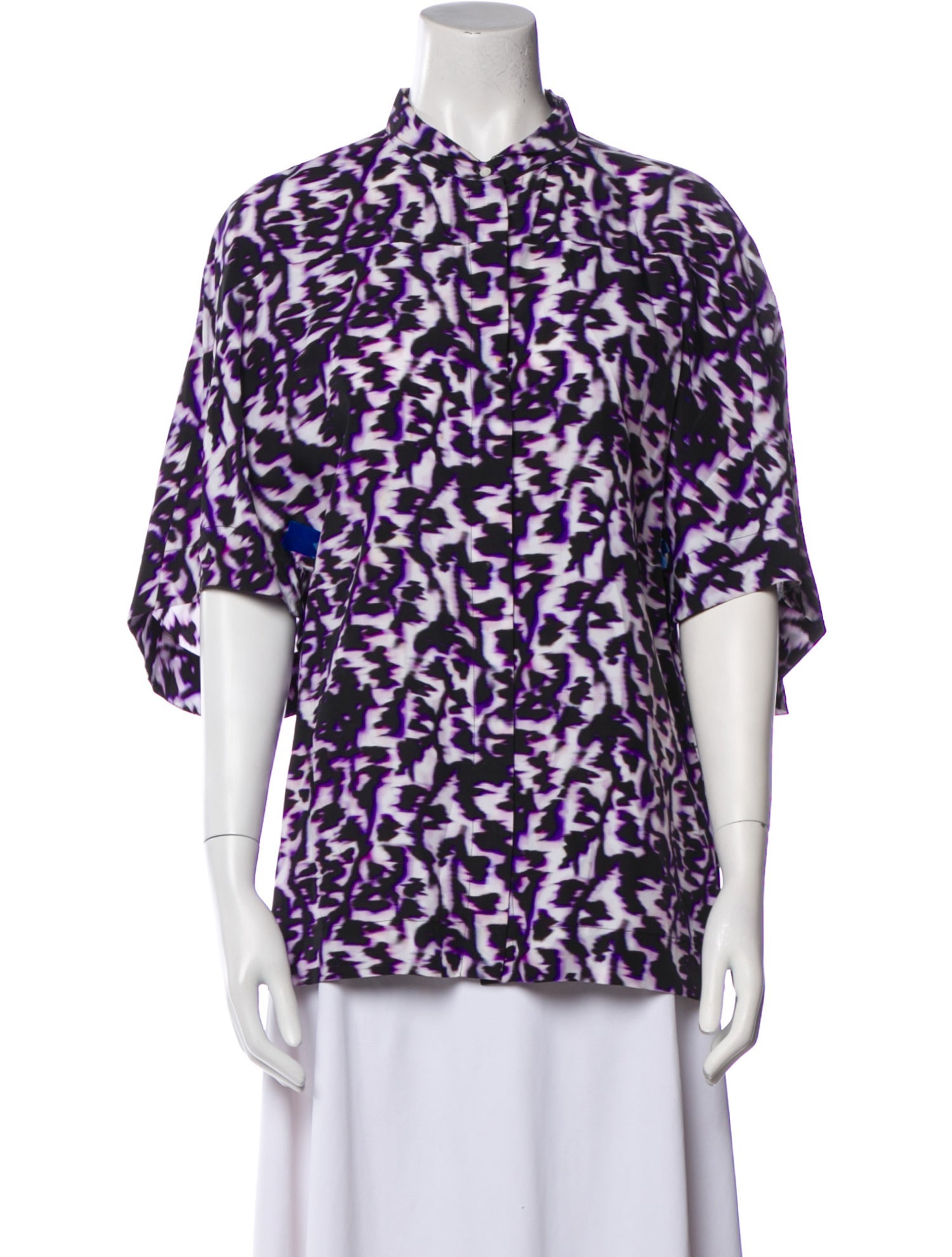 Balenciaga 2013 Silk Button-Up Top