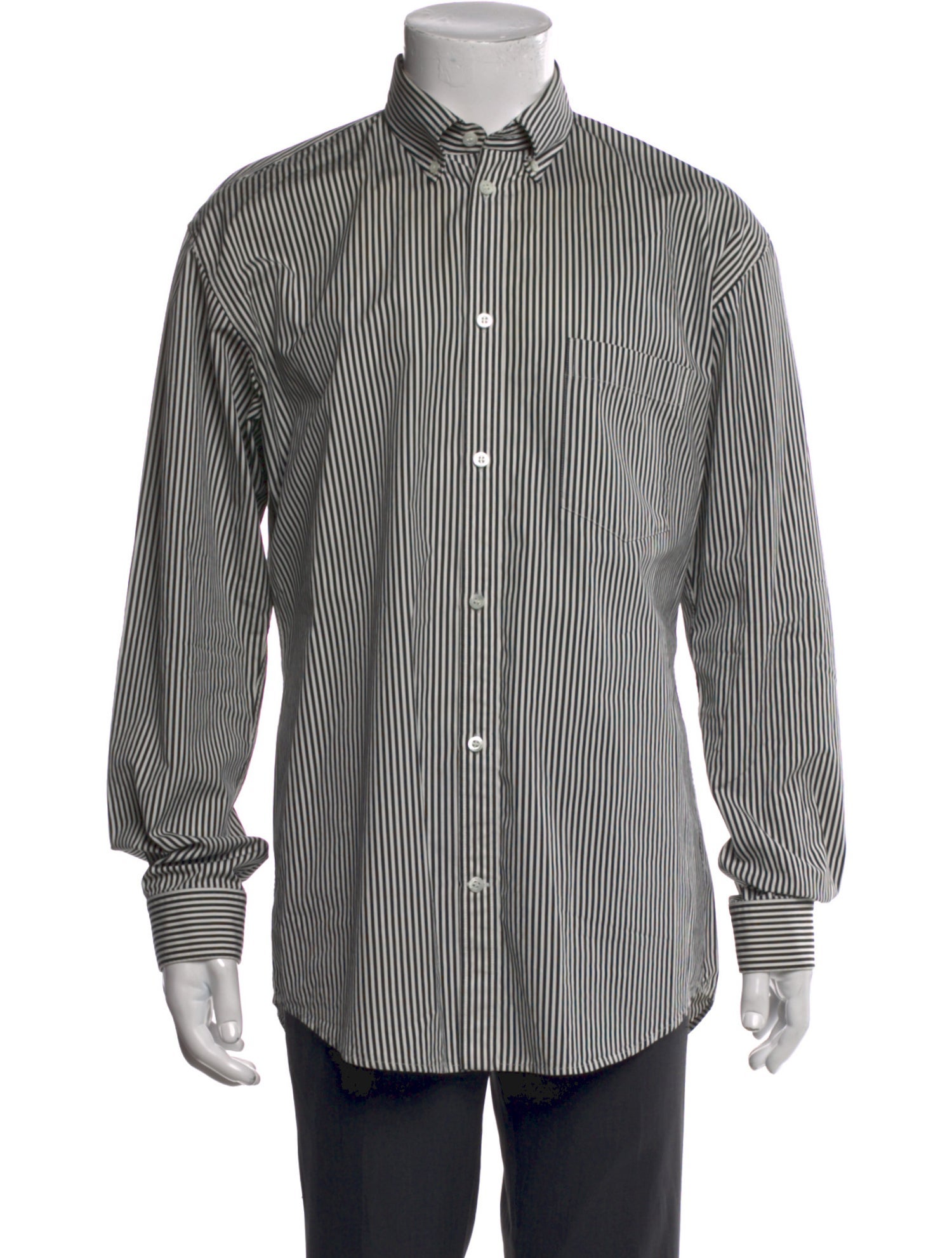 Balenciaga 2019 Striped Dress Shirt