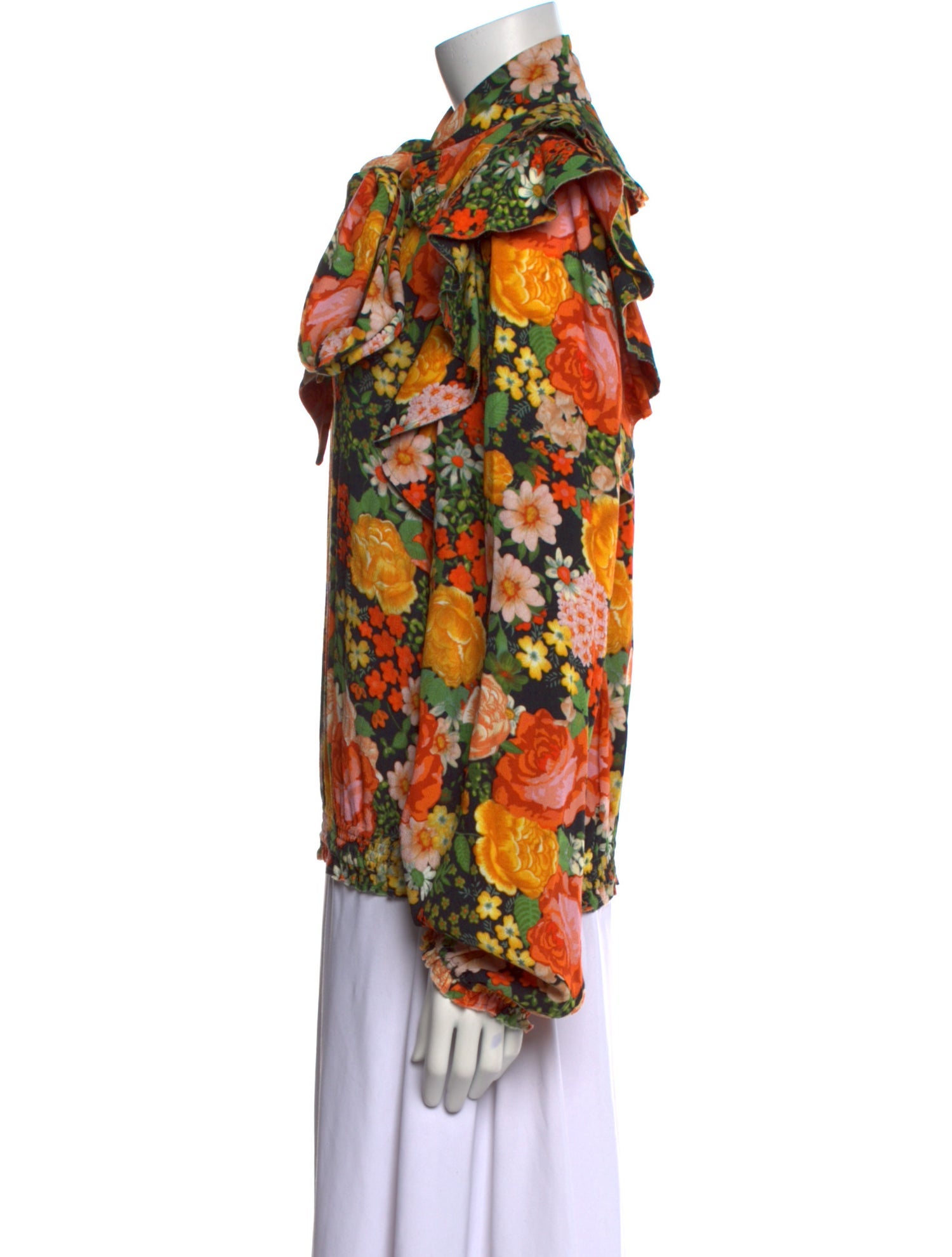 Balenciaga 2016 Floral Print Blouse