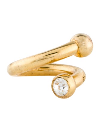 Balenciaga Crystal Bezel Force Ring