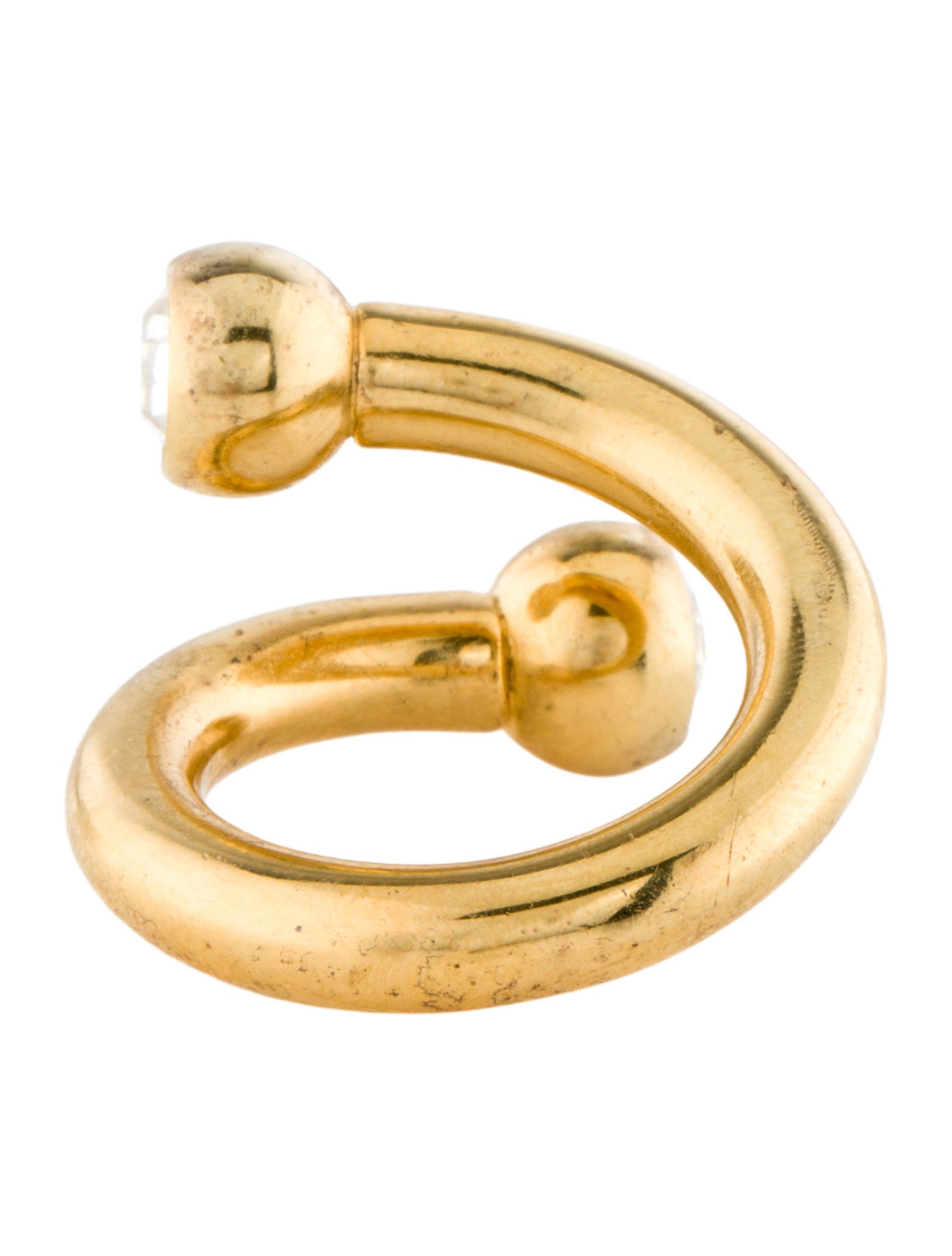 Balenciaga Crystal Bezel Force Ring