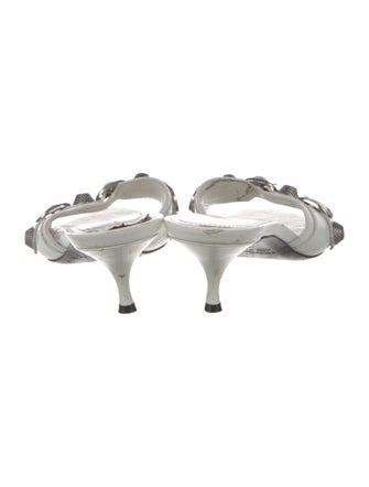 Balenciaga Leather Studded Accents Slides