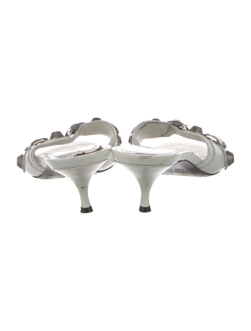 Balenciaga Leather Studded Accents Slides