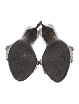 Balenciaga Leather Studded Accents Slides