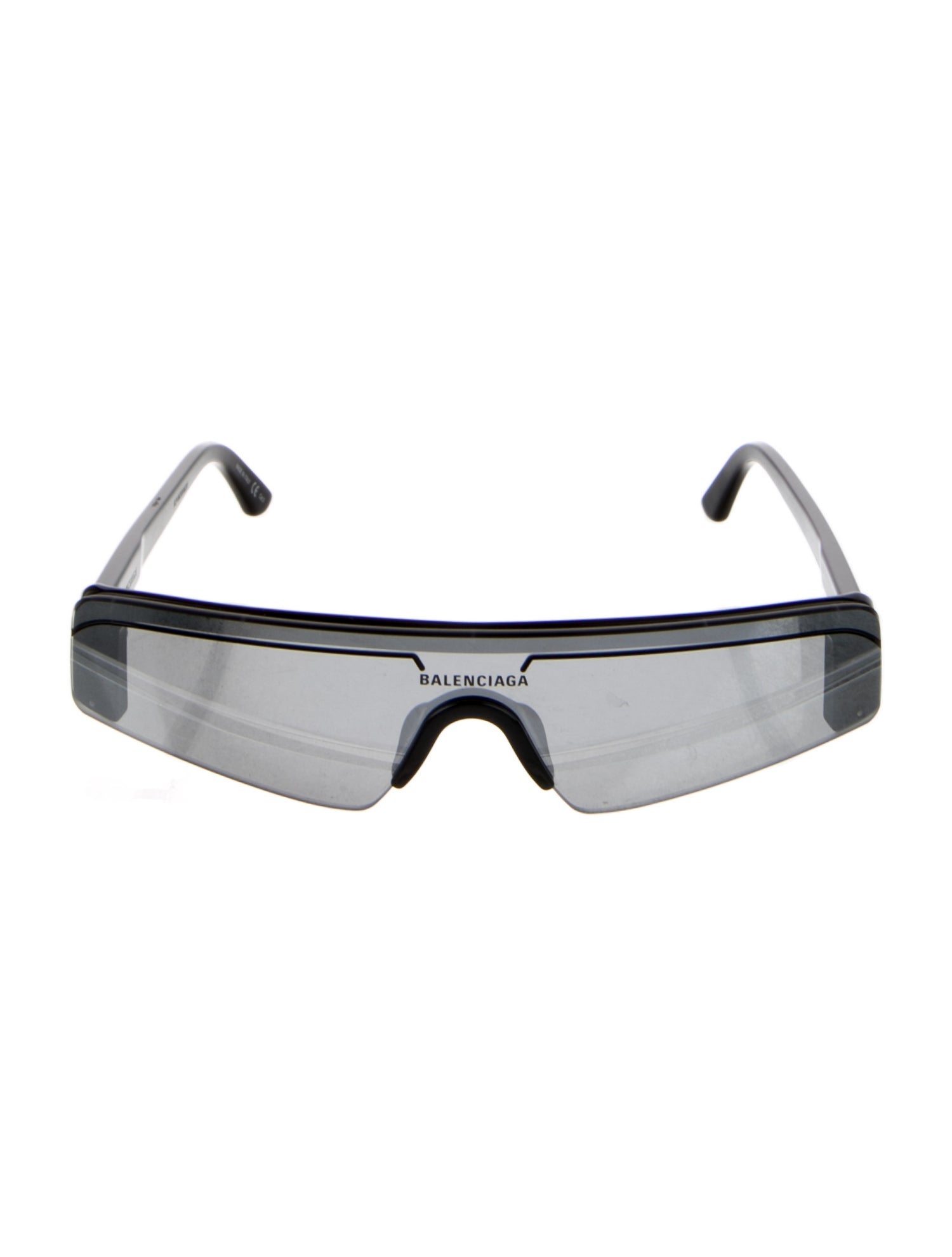 Balenciaga Shield Mirrored Sunglasses