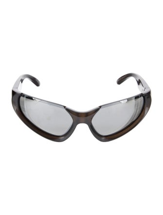Balenciaga Shield Mirrored Sunglasses
