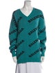 Balenciaga All Over Logo Printed Sweater