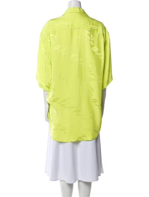 Balenciaga 2021 Three-Quarter Sleeve Button-Up Top