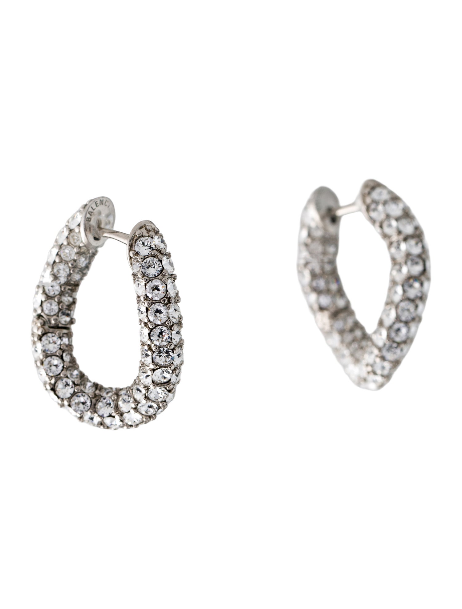 Balenciaga Crystal Hoop Earrings