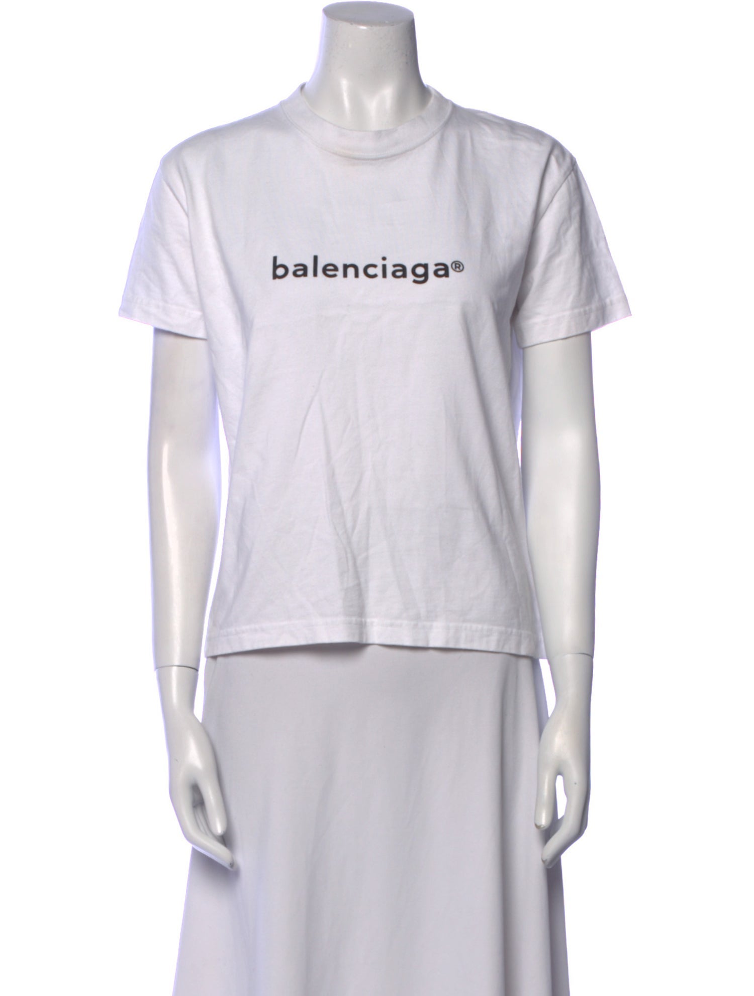 Balenciaga Graphic Print Crew Neck T-Shirt