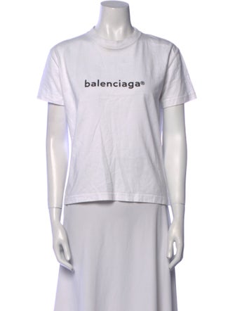 Balenciaga Graphic Print Crew Neck T-Shirt