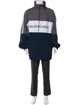 Balenciaga 2018 Colorblock Pattern Parka