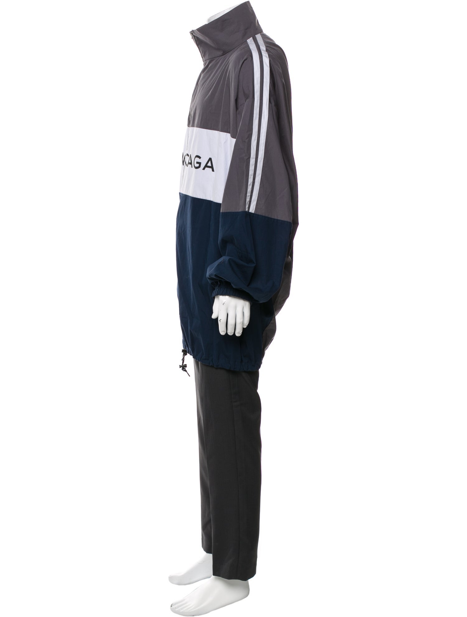 Balenciaga 2018 Colorblock Pattern Parka